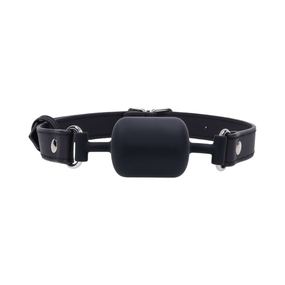 Sportsheets Signature Midnight Muse Barrel Gag with sleek cylindrical design for sophisticated power-exchange play.