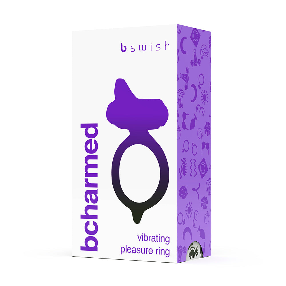 B Swish Bcharmed Basic Vibrating Cock Ring Black