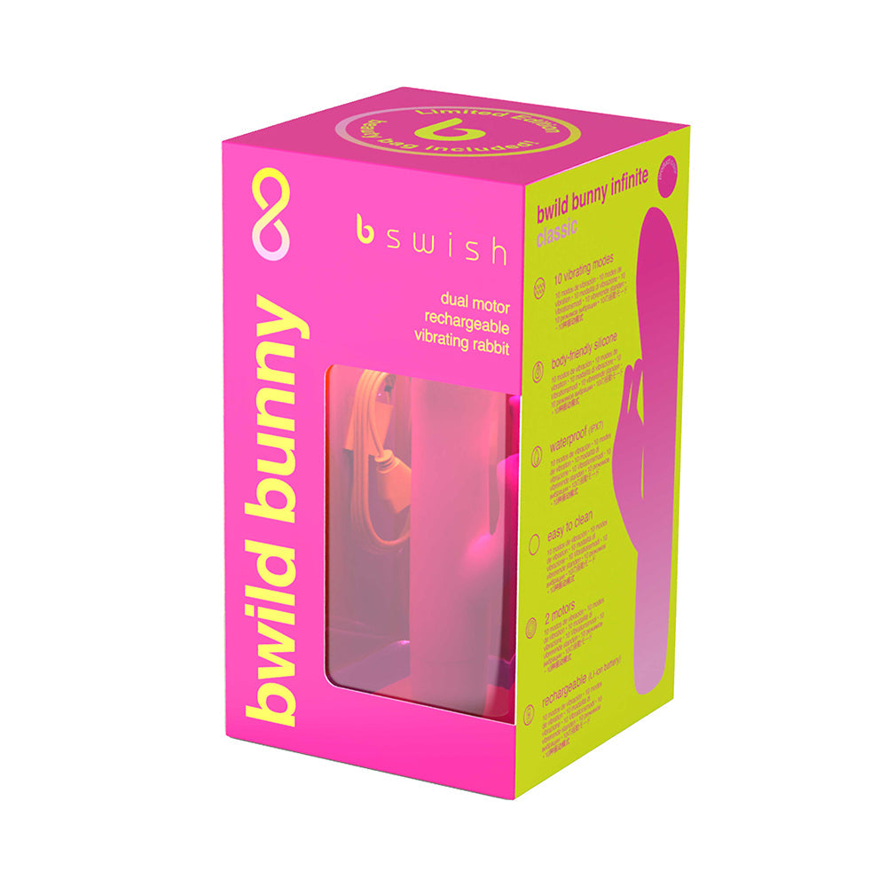 B Swish Bwild Bunny Infinite Limited Edition Vibrator Sunset Pink