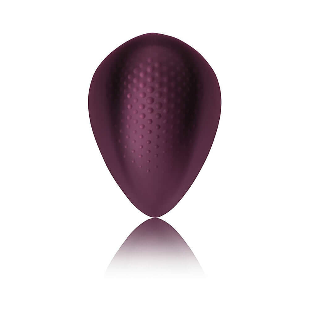 Knickerbocker Glory Panty Vibe Burgundy - velvety body-safe silicone compact panty vibrator, shaped for comfort and use.