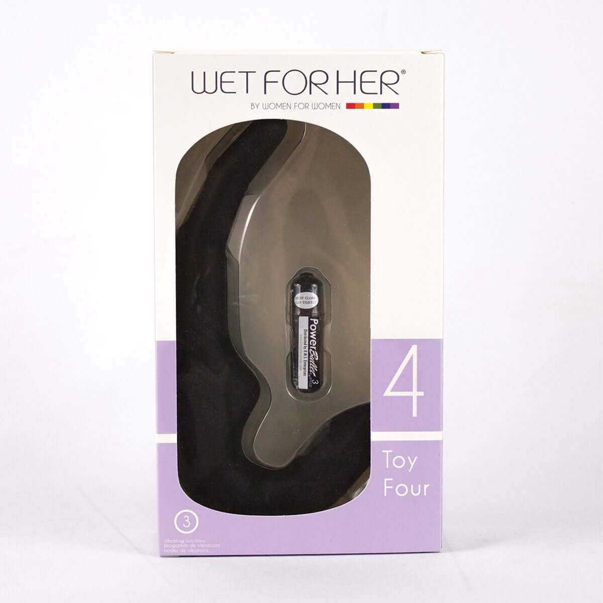Wet For Her FOUR Vibrating Strapless Strap-On Black
