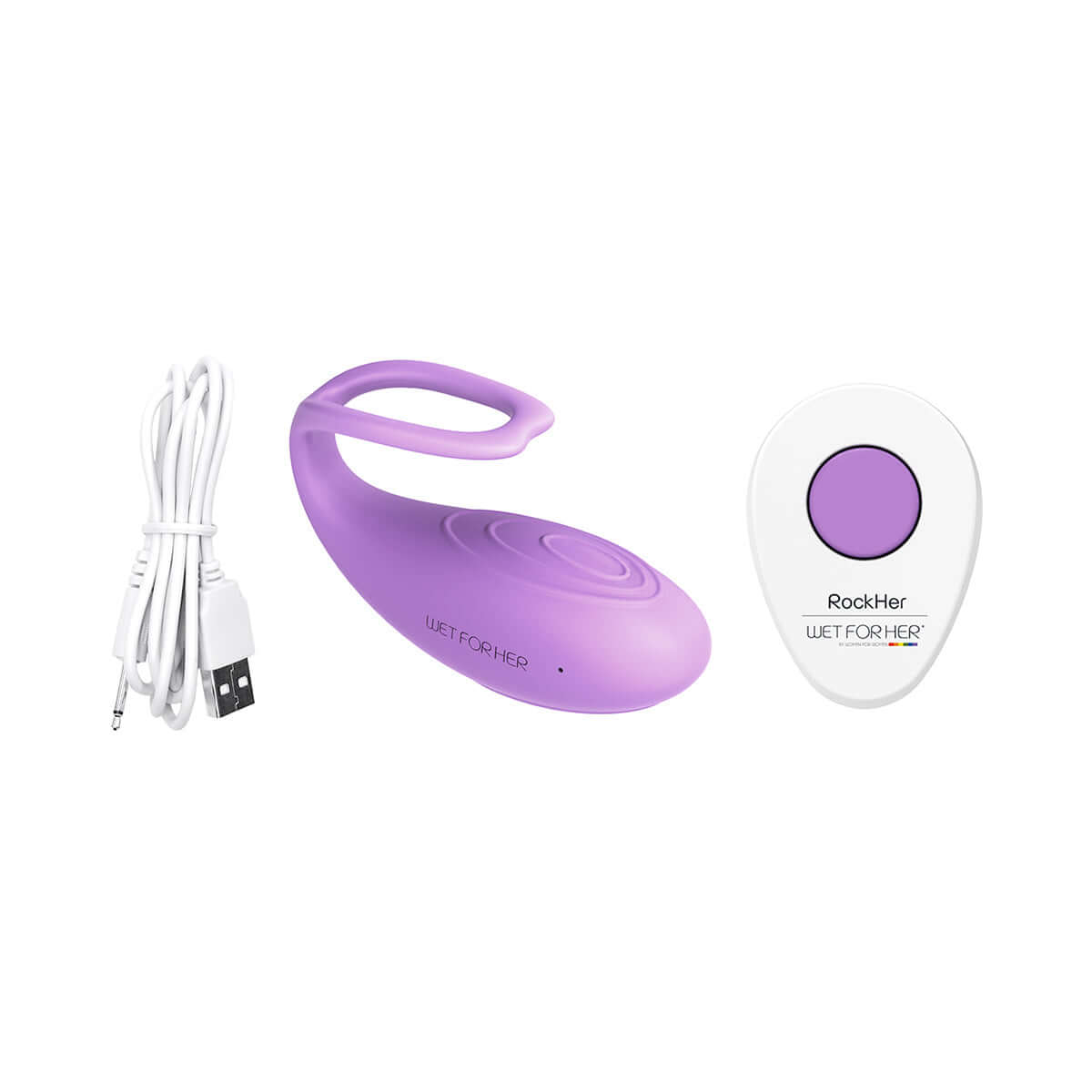 Wet For Her RockHer Scissoring Vibrator with Remote Control Purple