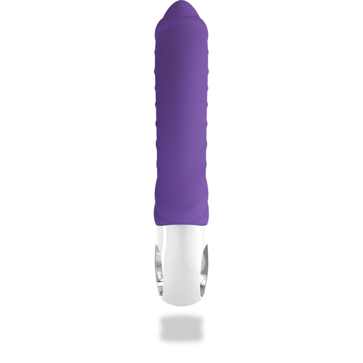 Fun Factory Tiger Vibrator Magenta in purple with a textured shaft for targeted G-spot stimulation.