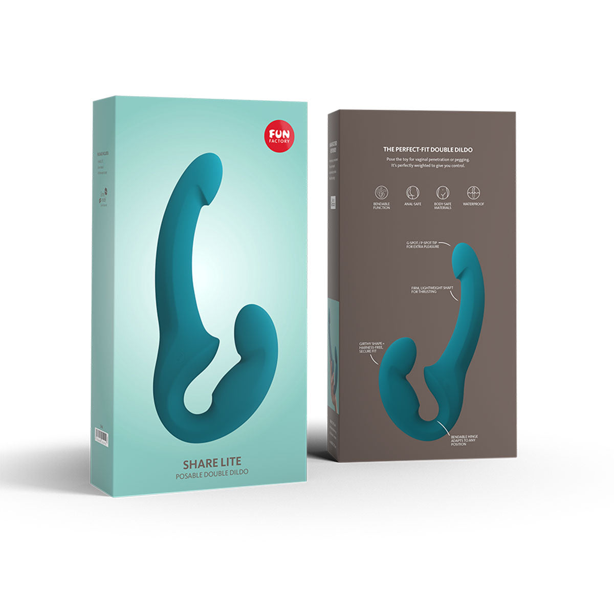 Fun Factory Share Lite Posable Double Dildo Blue Sea