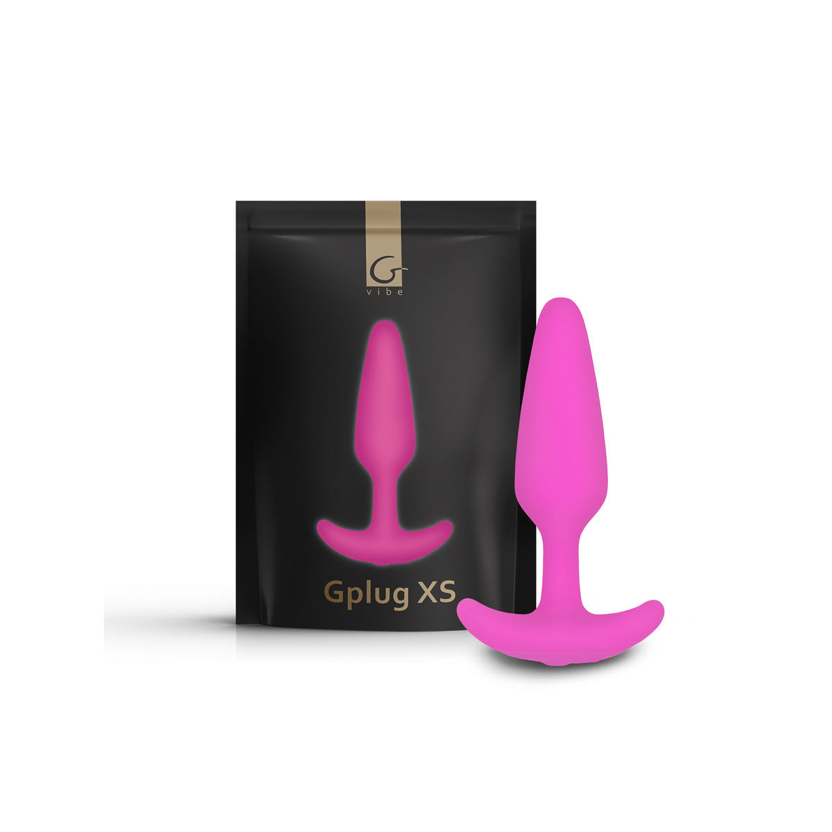 Gvibe Gplug XS Sunny Raspberry compact vibrating plug in pink color with sleek packaging.