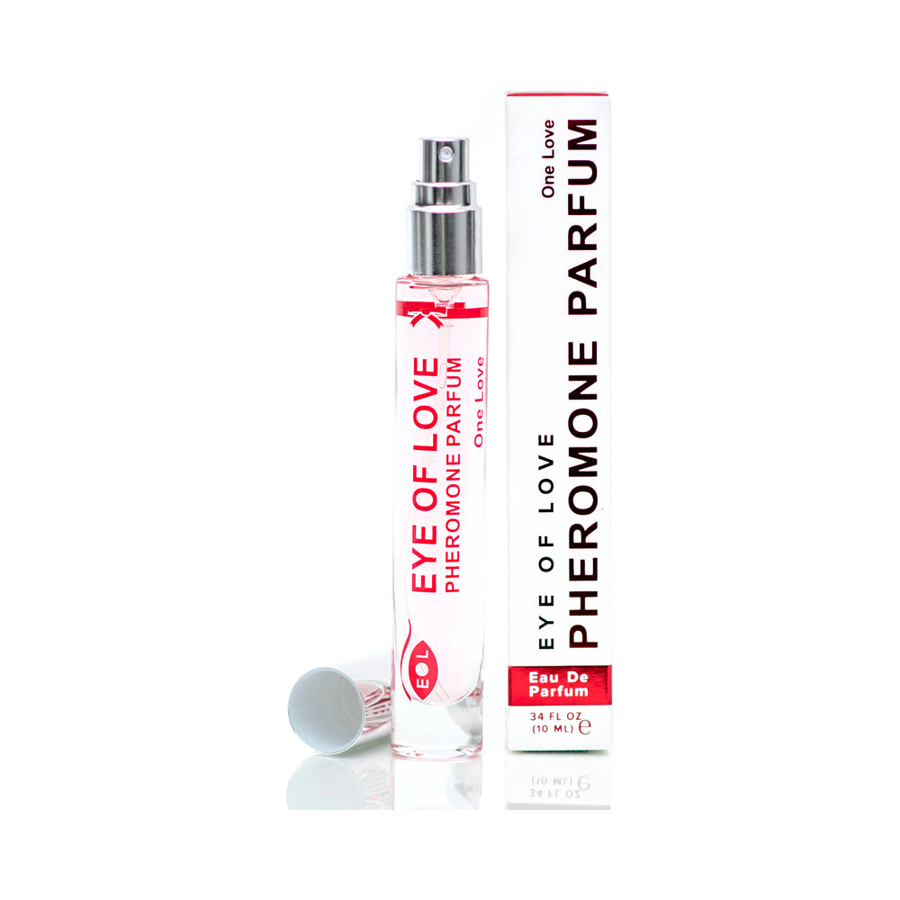 Eye of Love One Love Attract Him Pheromone Parfum 10 ml bottle and packaging on white background