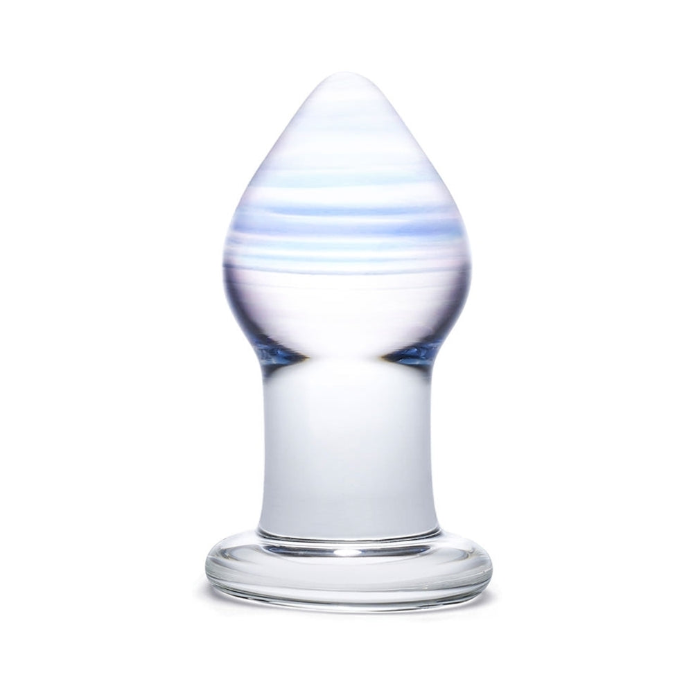 Glas Amethyst Rain 3.25 inches Glass Butt Plug