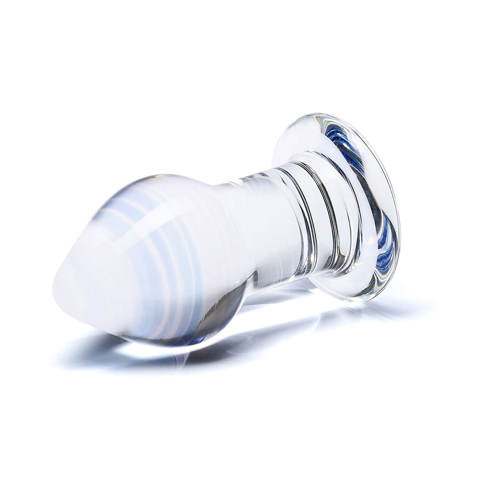 Glas Amethyst Rain 3.25 inches Glass Butt Plug