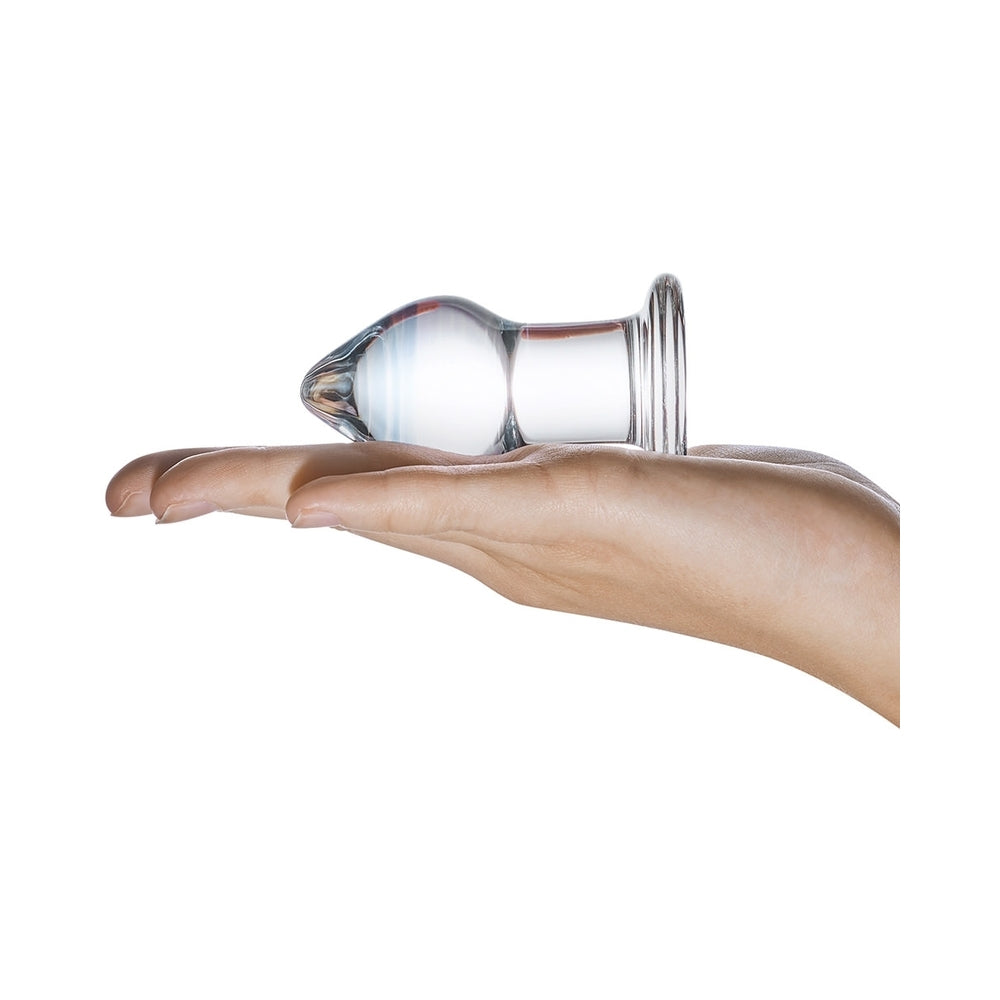 Glas Amethyst Rain 3.25 inches Glass Butt Plug