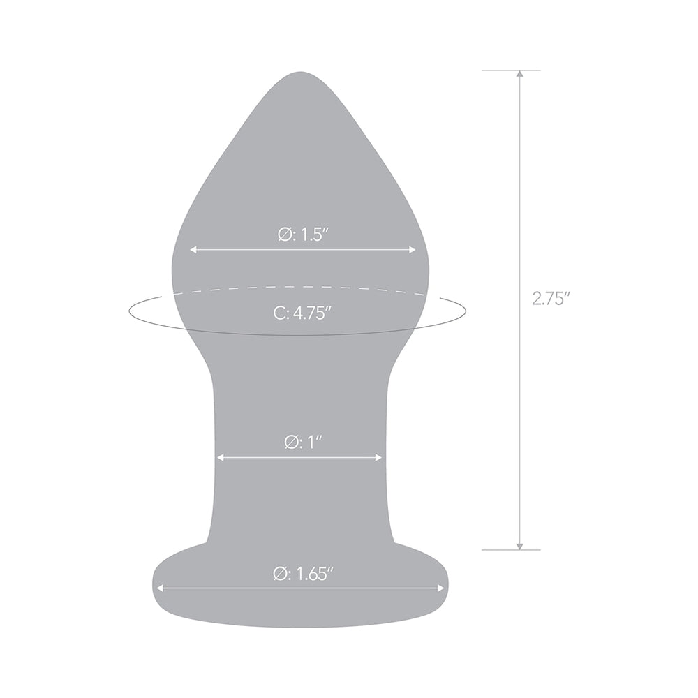 Glas Amethyst Rain 3.25 inches Glass Butt Plug