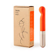 Love Not War Kama Orange vibrator with packaging, designed for G-spot and clitoral stimulation.