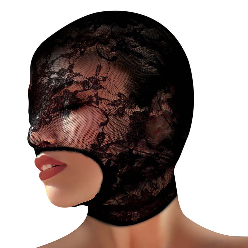 Master Series Lace Seduction Bondage Hood