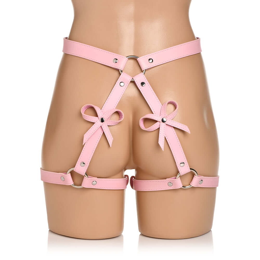 STRICT Bondage Harness with Bows Pink M/L