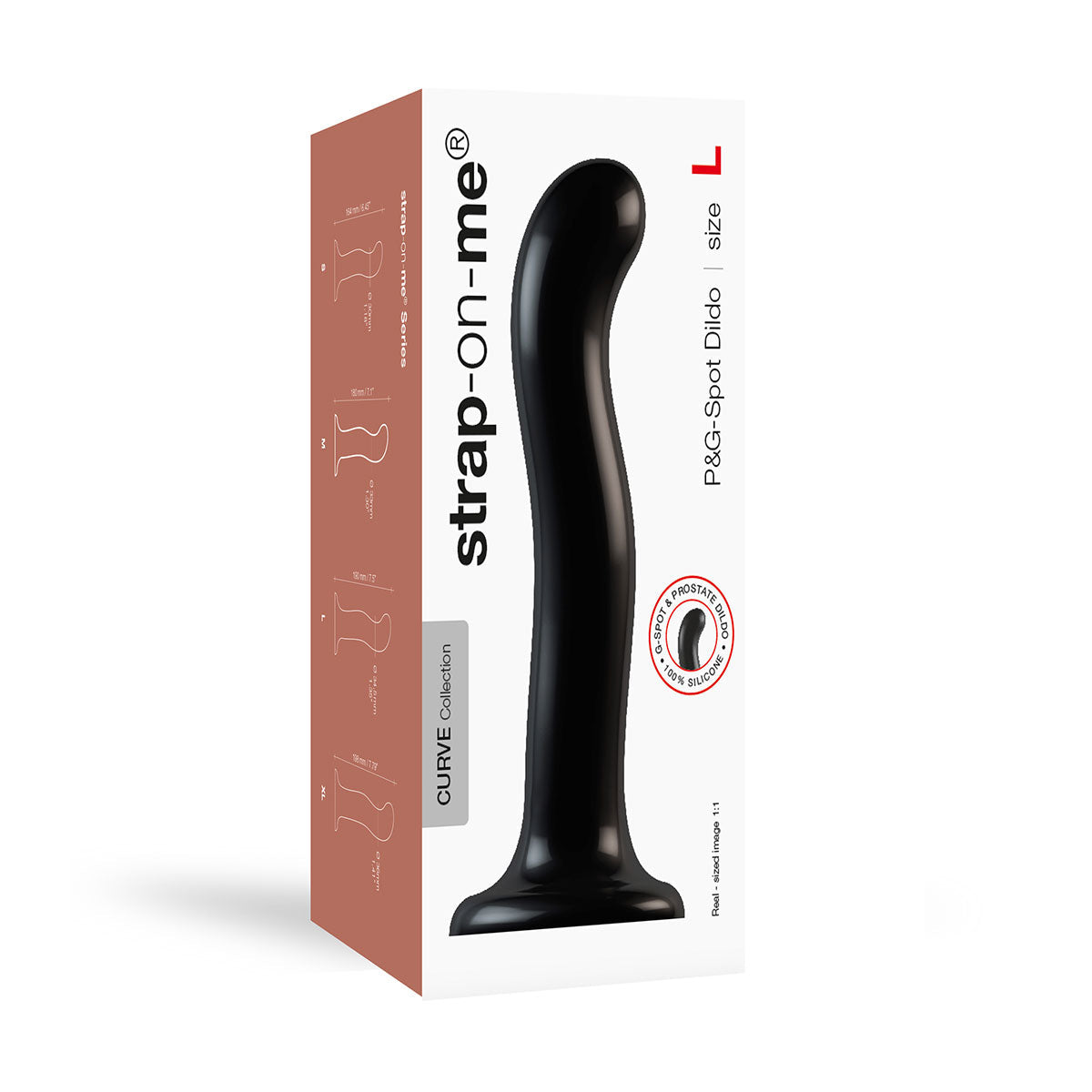 Strap-On-Me P&G-Spot Dildo Large Black