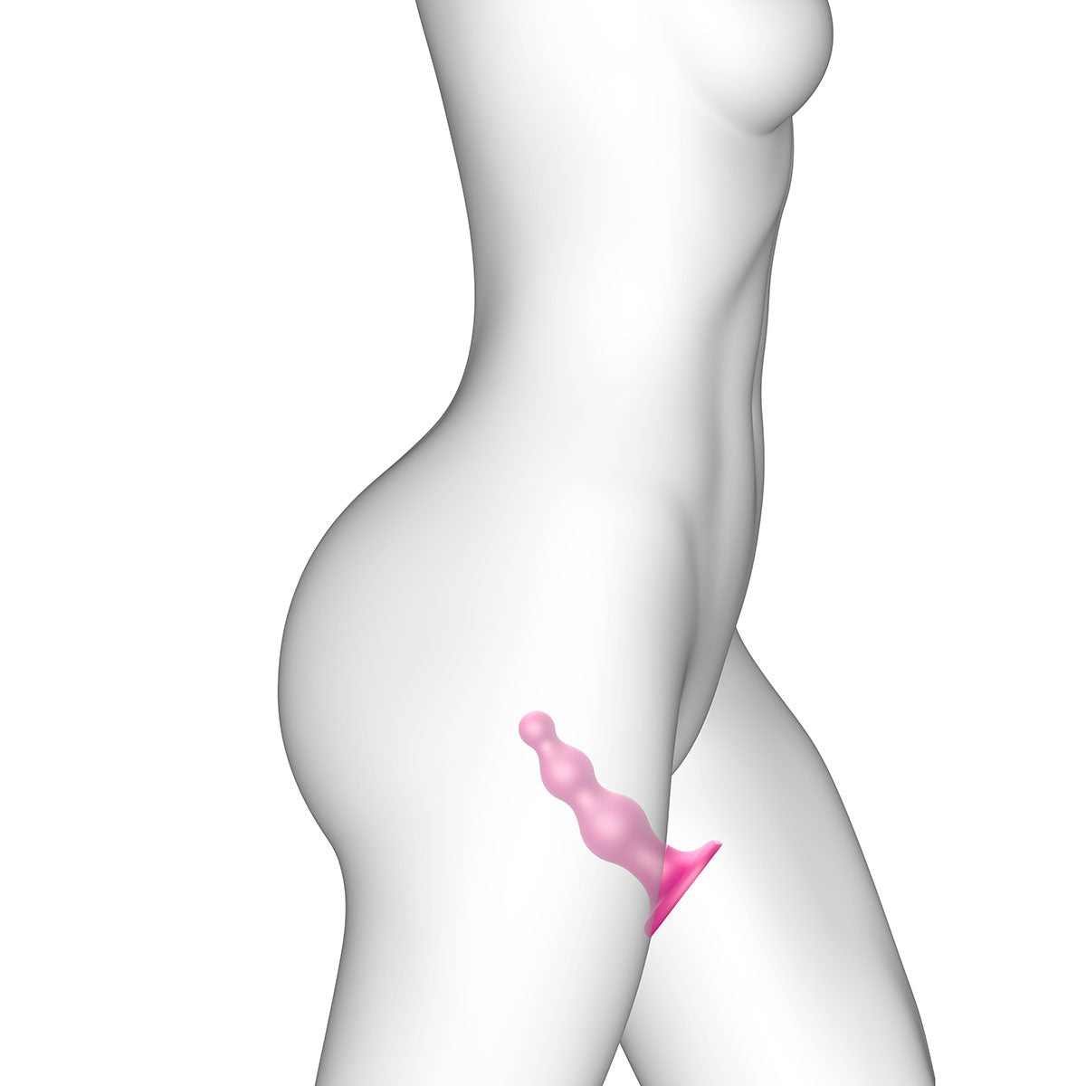 Strap-On-Me Dildo Plug Beads Medium Raspberry