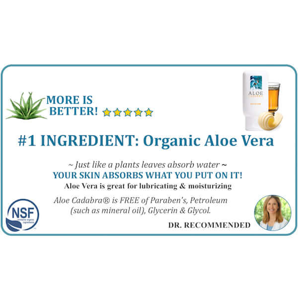 Aloe Cadabra Organic Lubricant Butter Rum 2.5 Oz with organic aloe vera, promoting lubrication and skin absorption.