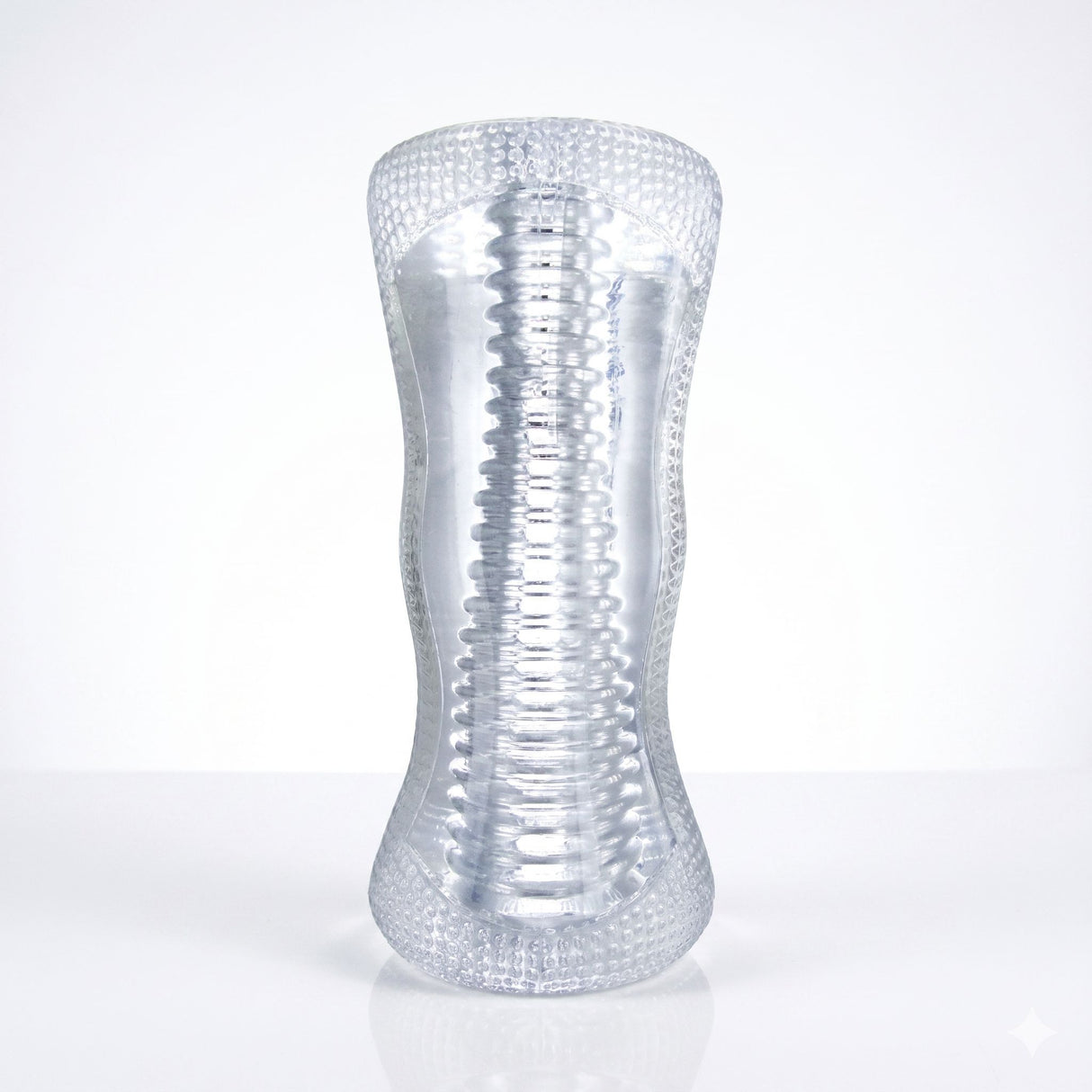 Palm-Tec DX Vol 17 Clear TPR Stroker - clear masturbation sleeve with ribbed interior for enhanced sensation
