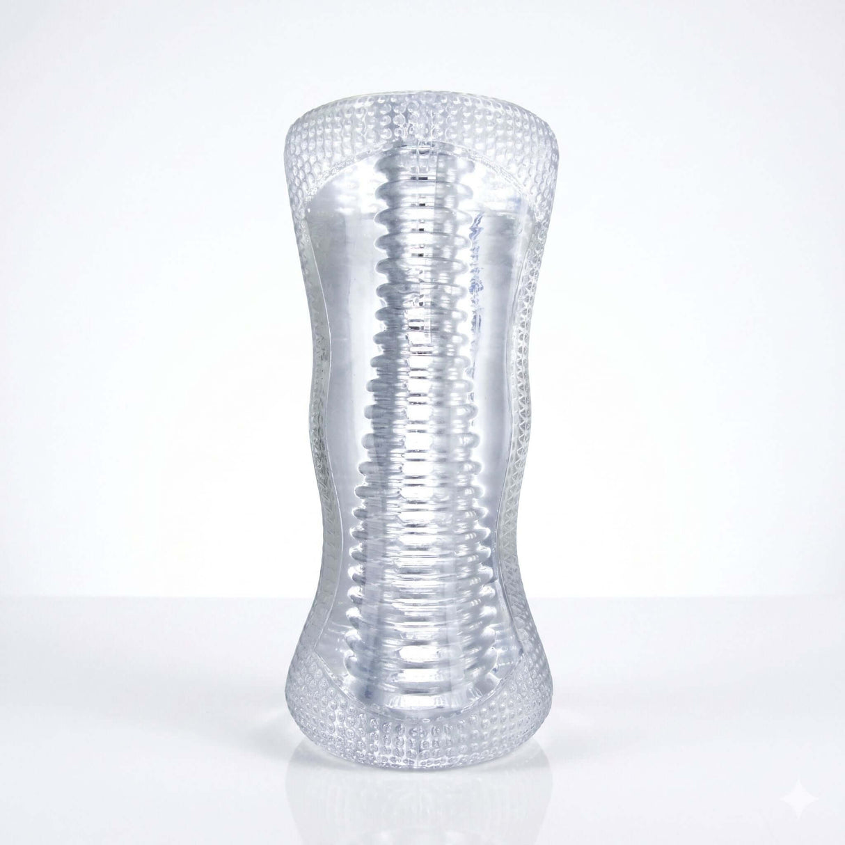 Palm-Tec DX Vol 17 Clear TPR Stroker - clear masturbation sleeve with ribbed interior for enhanced sensation