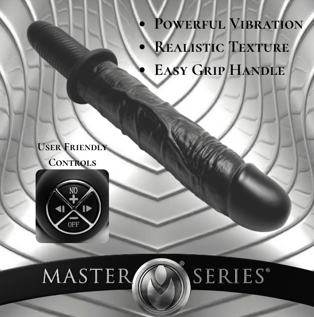 The Violator 13 Mode XL Dildo Thruster features powerful vibration, realistic texture, and an easy grip handle.
