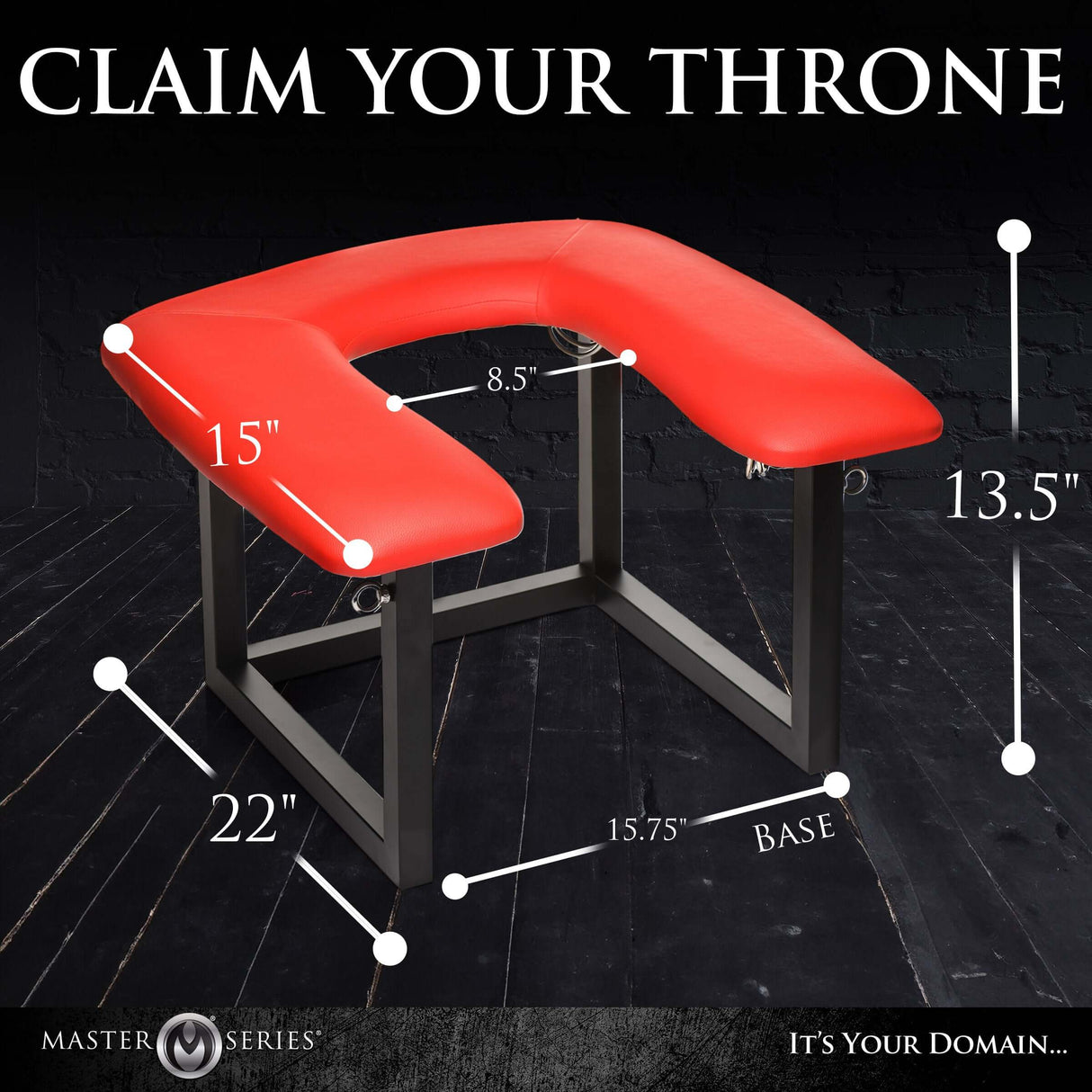 Master Series Face Rider Queening Chair dimensions and features with a focus on comfort and stability.