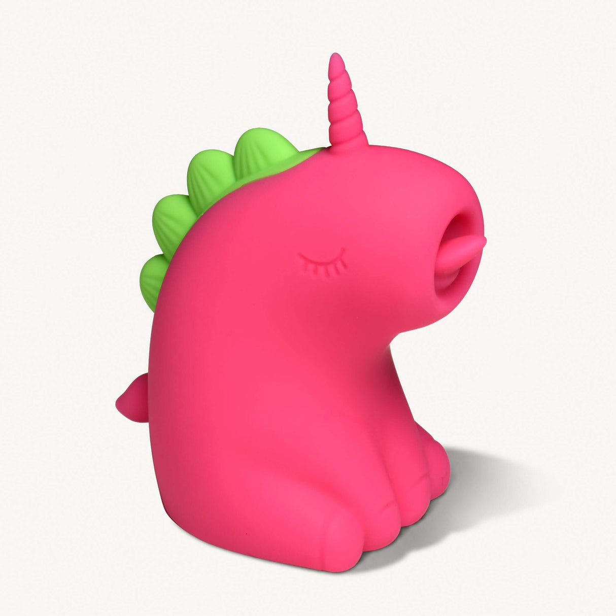 Flickyhorn Flicking Silicone Clitoral Stimulator Pink in the shape of a playful unicorn.