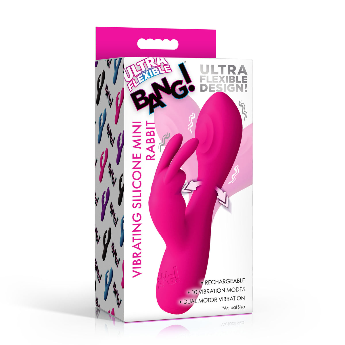 Flexible Vibrating Silicone Mini Rabbit Pink - Image 6