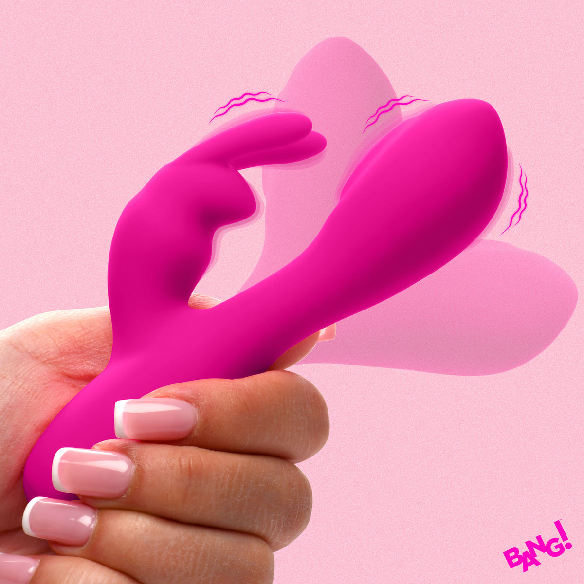 Flexible Vibrating Silicone Mini Rabbit Pink