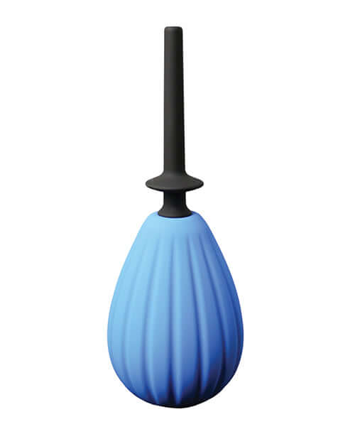 Aneros Prelude Enema Special Edition Bulb Kit Blue with a medical-grade silicone design and a slow-flow nozzle.