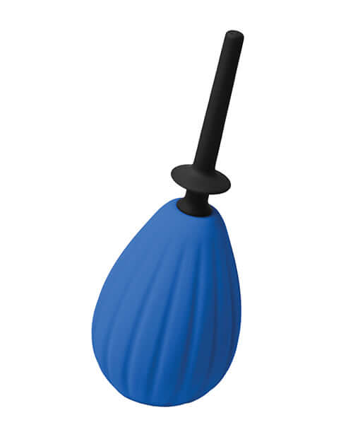 Aneros Prelude Enema Special Edition Bulb Kit Blue, medical-grade silicone enema bulb with a slow-flow nozzle.