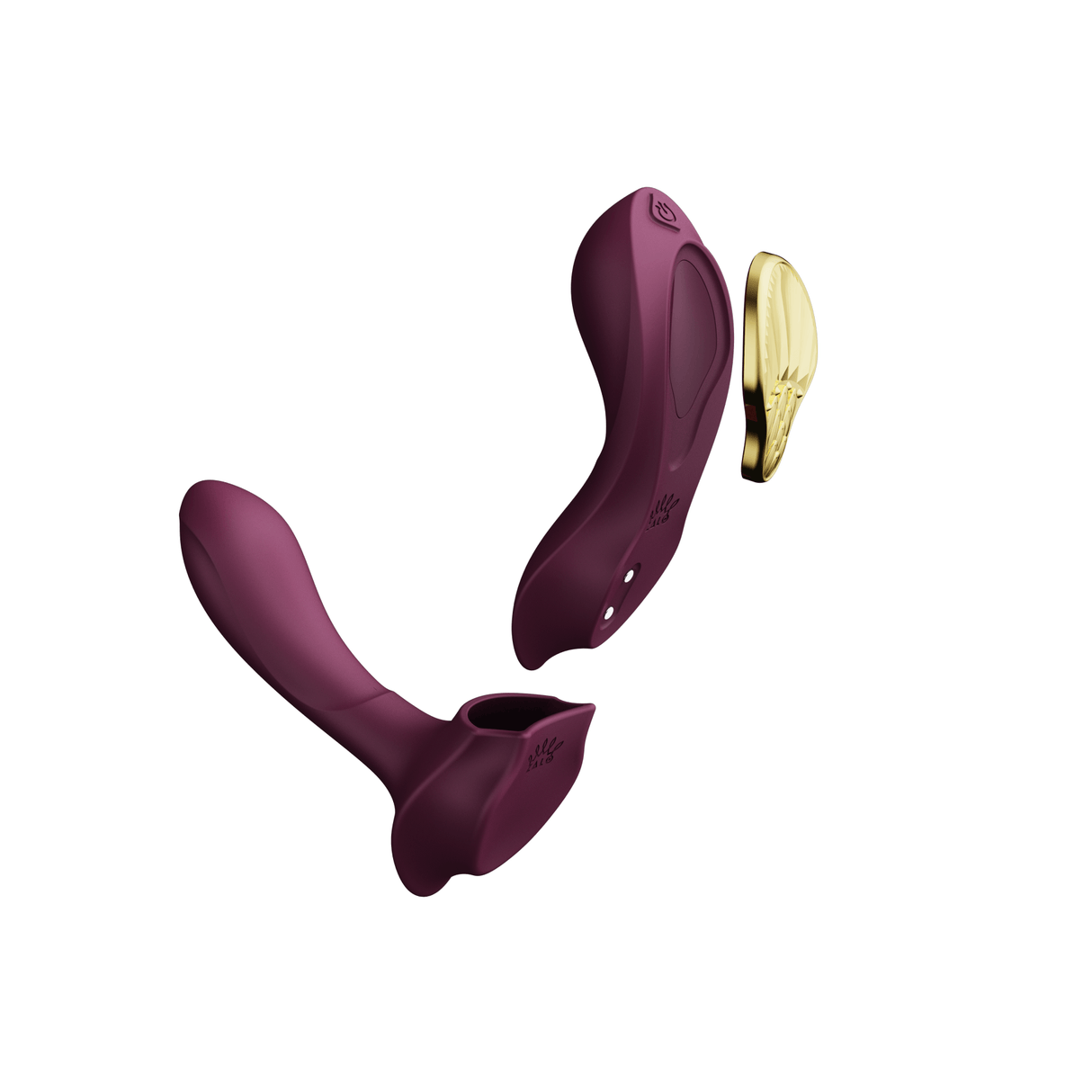 ZALO Aya Wearable Vibrator Velvet Purple with ergonomic design and sleek, curvy shape for versatile internal and external stimulation.