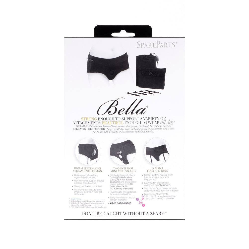 SpareParts Bella Cleavage Booty Short Harness Black Size 5XL