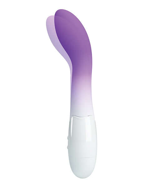 Pretty Love Bishop Vibrator Purple Ombre with a sleek curved design and vibrant ombre coloring for ultimate pleasure.