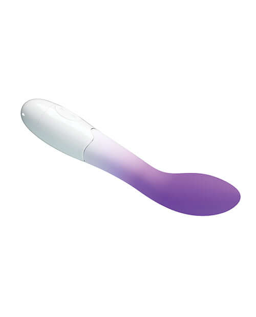 Pretty Love Bishop Vibrator Purple Ombre showcasing its elegant curved design and striking purple ombre color.