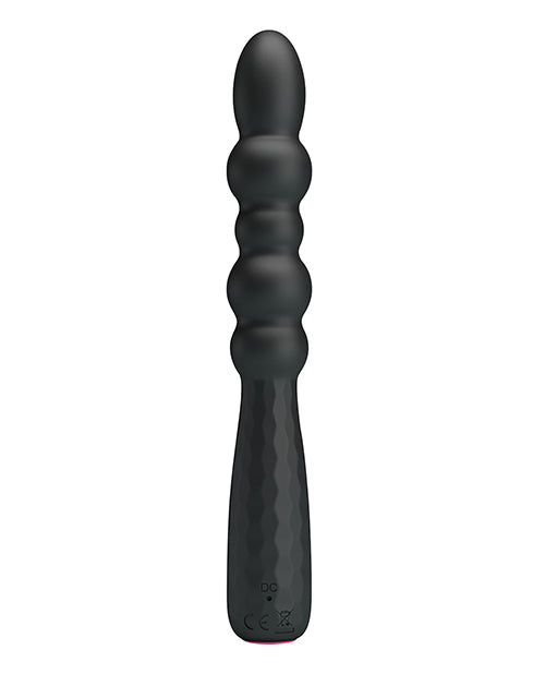 Pretty Love Mr Play Vibrating Anal Plug shown from the front, featuring a sleek design with multiple stimulation beads.