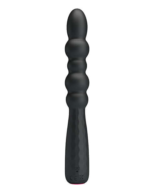 Pretty Love Mr Play Vibrating Anal Plug shown from the front, featuring a sleek design with multiple stimulation beads.