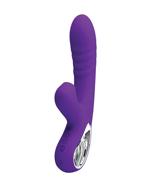 Pretty Love Jersey Sucking & Vibrating Rabbit Purple, powerful rabbit vibrator with suction and vibration features.