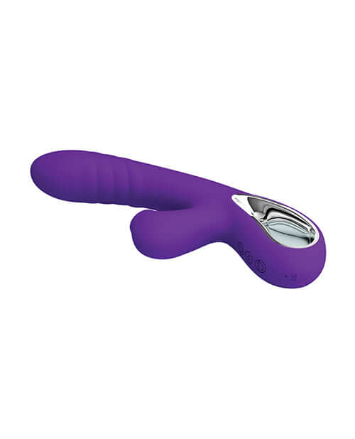 Pretty Love Jersey Sucking & Vibrating Rabbit Purple, vibratory sex toy with suction features in vibrant purple color.