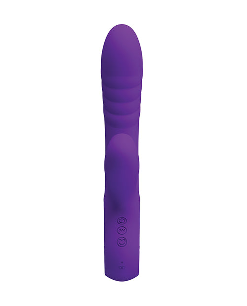 Pretty Love Jersey Sucking & Vibrating Rabbit Purple, a sleek purple vibrator with multiple pleasure settings.