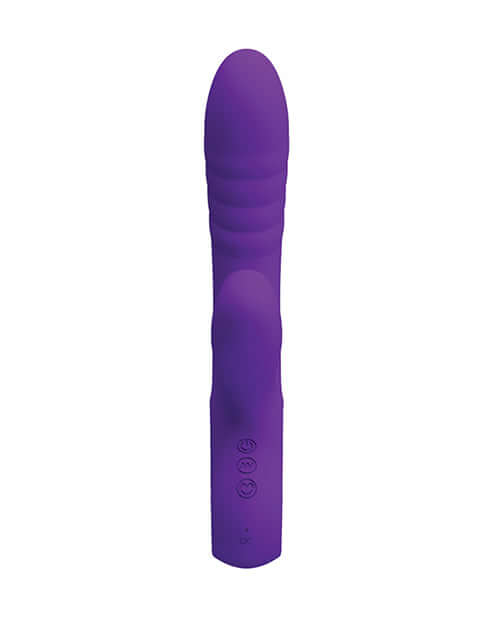 Pretty Love Jersey Sucking & Vibrating Rabbit Purple, a sleek purple vibrator with multiple pleasure settings.