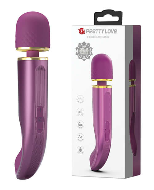 Pretty Love Colorful Wand Massager with ergonomic design and multi-speed settings for powerful vibrations.