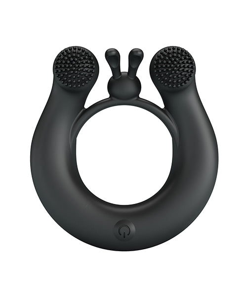 Pretty Love Vibrating Penis Ring Dahlia featuring dual motors and textured stimulation for enhanced pleasure.