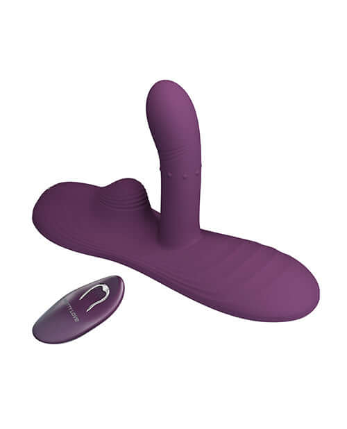 Pretty Love Remote Controlled Vibe Pad Luka Purple with separate remote control, designed for relaxation and pleasure.