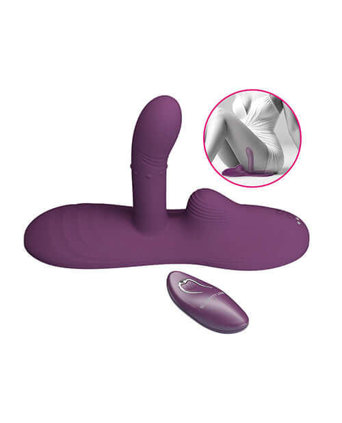 Pretty Love Remote Controlled Vibe Pad Luka Purple vibrator with remote control, featuring a unique pad shape design.