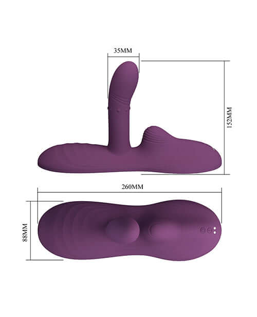 Pretty Love Remote Controlled Vibe Pad Luka Purple dimensions and design features