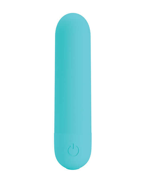 Pretty Love Stefan Mini Massager Bullet Aqua in aqua blue color, offering powerful vibration for pleasure.