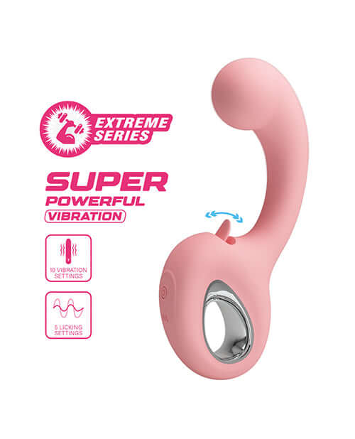 Pretty Love Extreme Series Powerful Vibration Erynnyes in pink with features for dual stimulation and powerful vibrations.