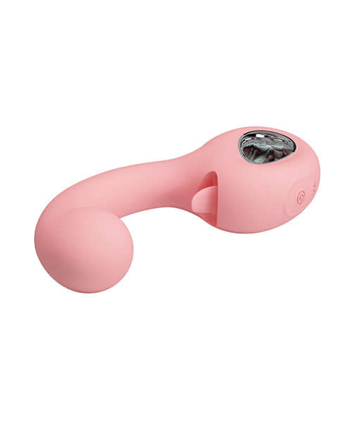 Pretty Love Extreme Series Powerful Vibration Erynnyes dual-stimulation rabbit vibrator in pink silicone design.