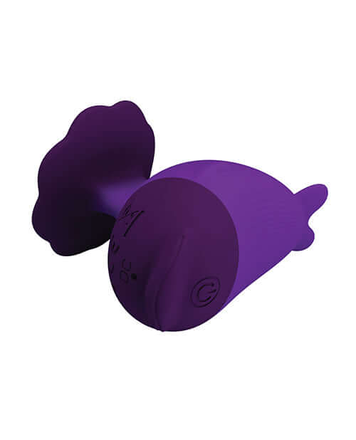 Pretty Love Dolphin Finger Vibe Purple mini toy with elegant curves and sleek silicone design.