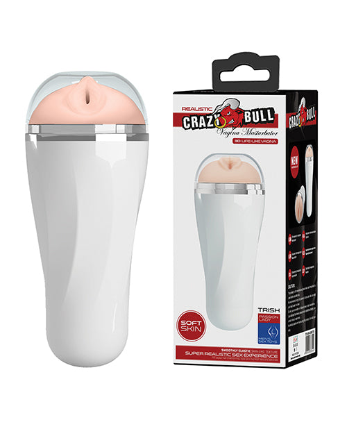 Crazy Bull Trish Masturbator Ivory in a packaging showing realistic design and soft internal texture.