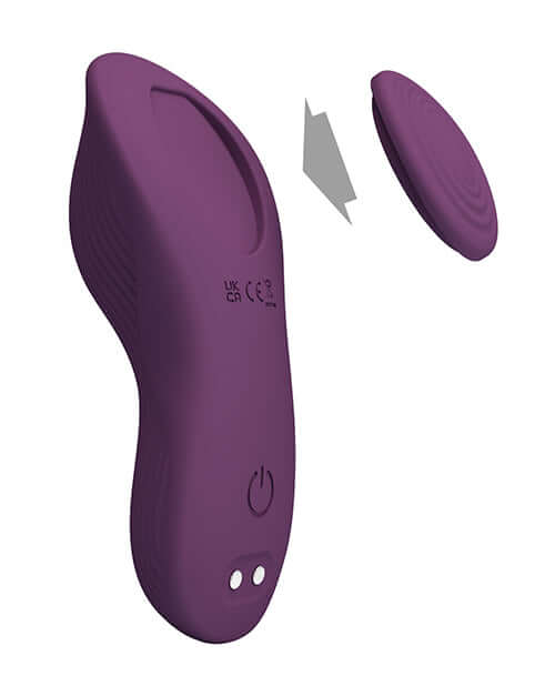 Pretty Love Mane Magnetic App-Controlled Panty Vibe Purple, sleek design with dual motors for pleasure.